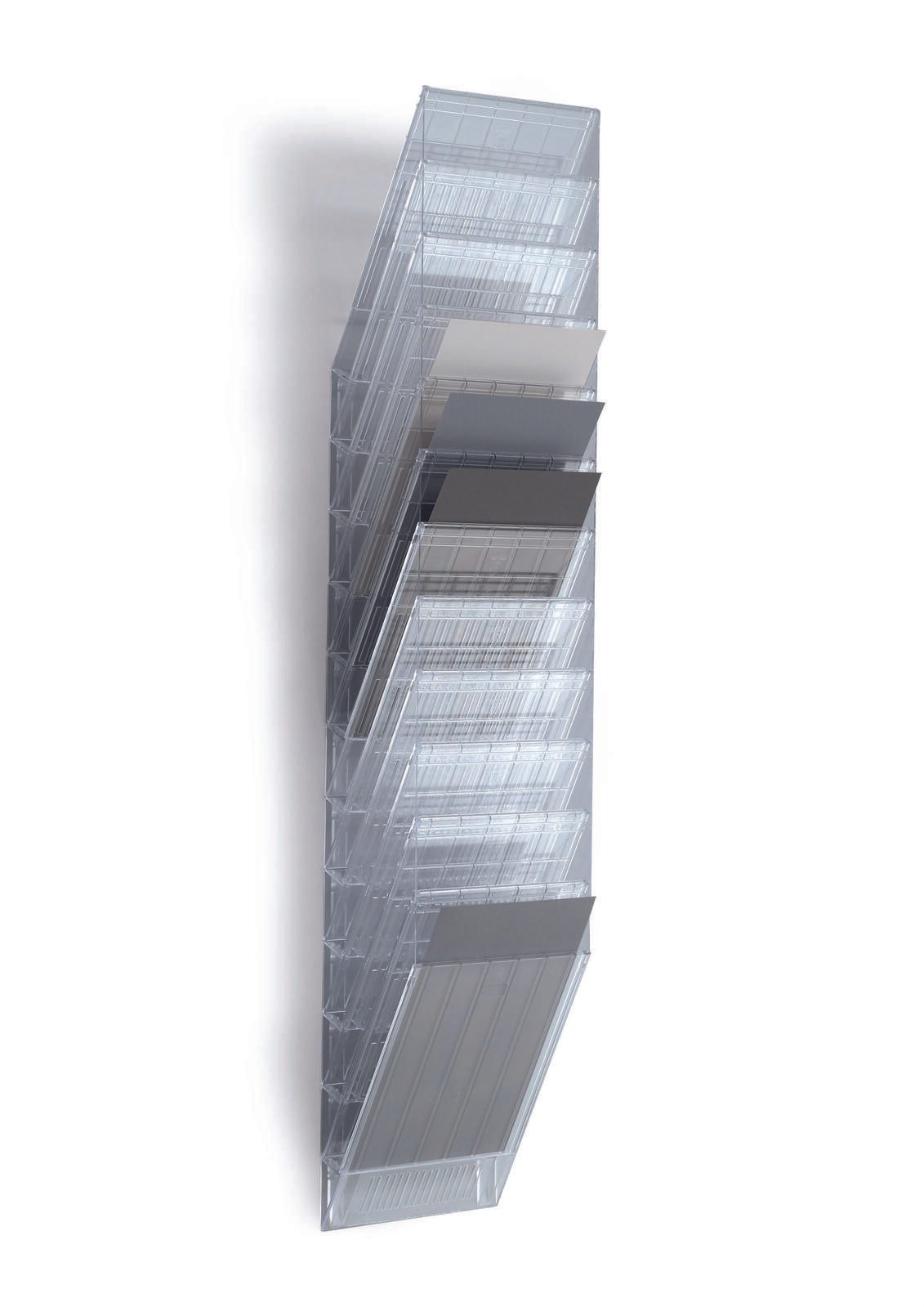 DURABLE FLEXIBOXX Wandprospekthalter DIN A4 12-Fach transparent
