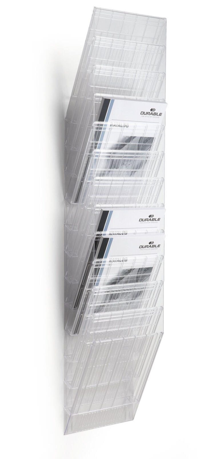 DURABLE FLEXIBOXX Wandprospekthalter DIN A4 12-Fach transparent
