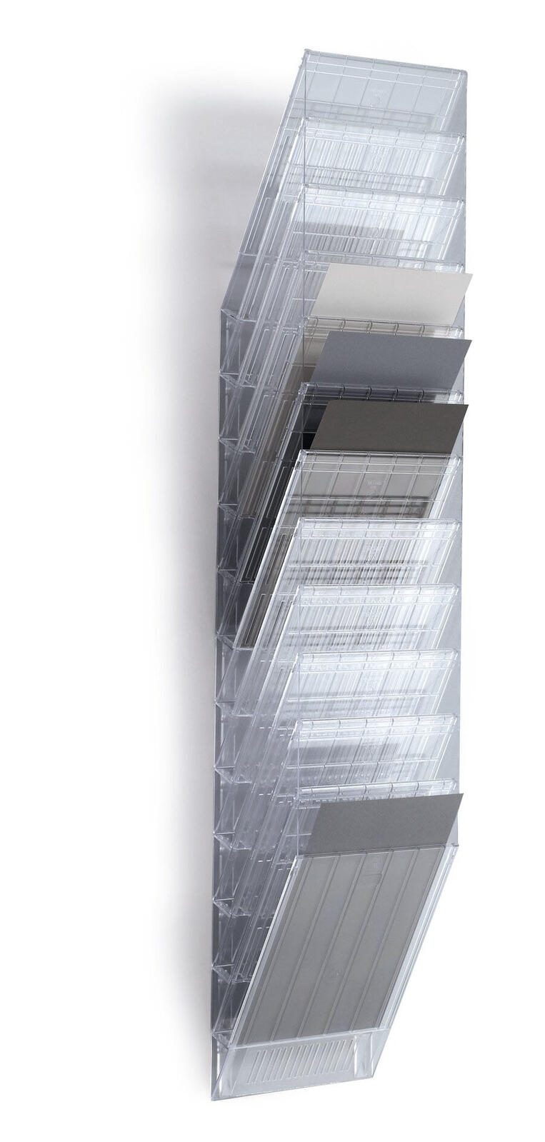 DURABLE FLEXIBOXX Wandprospekthalter DIN A4 12-Fach transparent