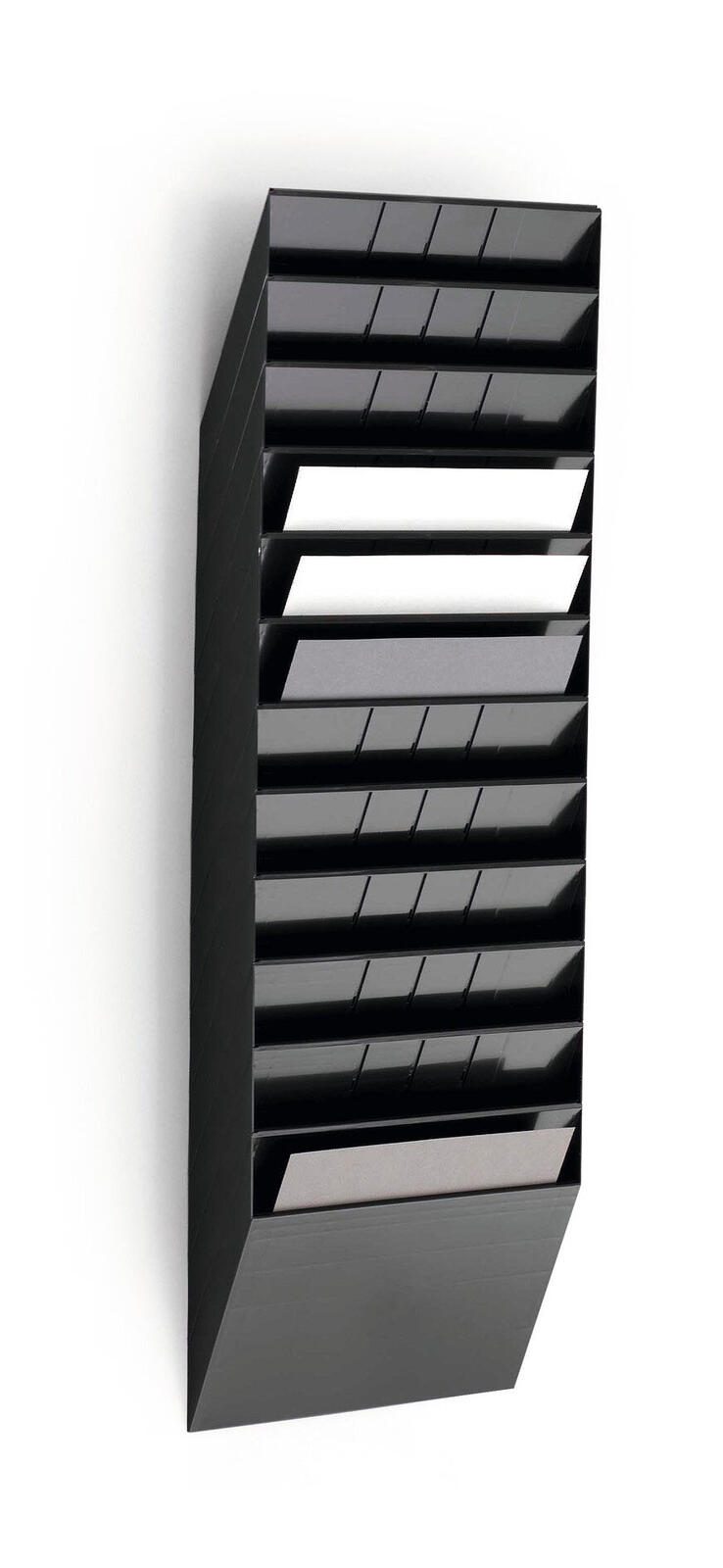 DURABLE FLEXIBOXX Wandprospekthalter DIN A4 12-Fach schwarz