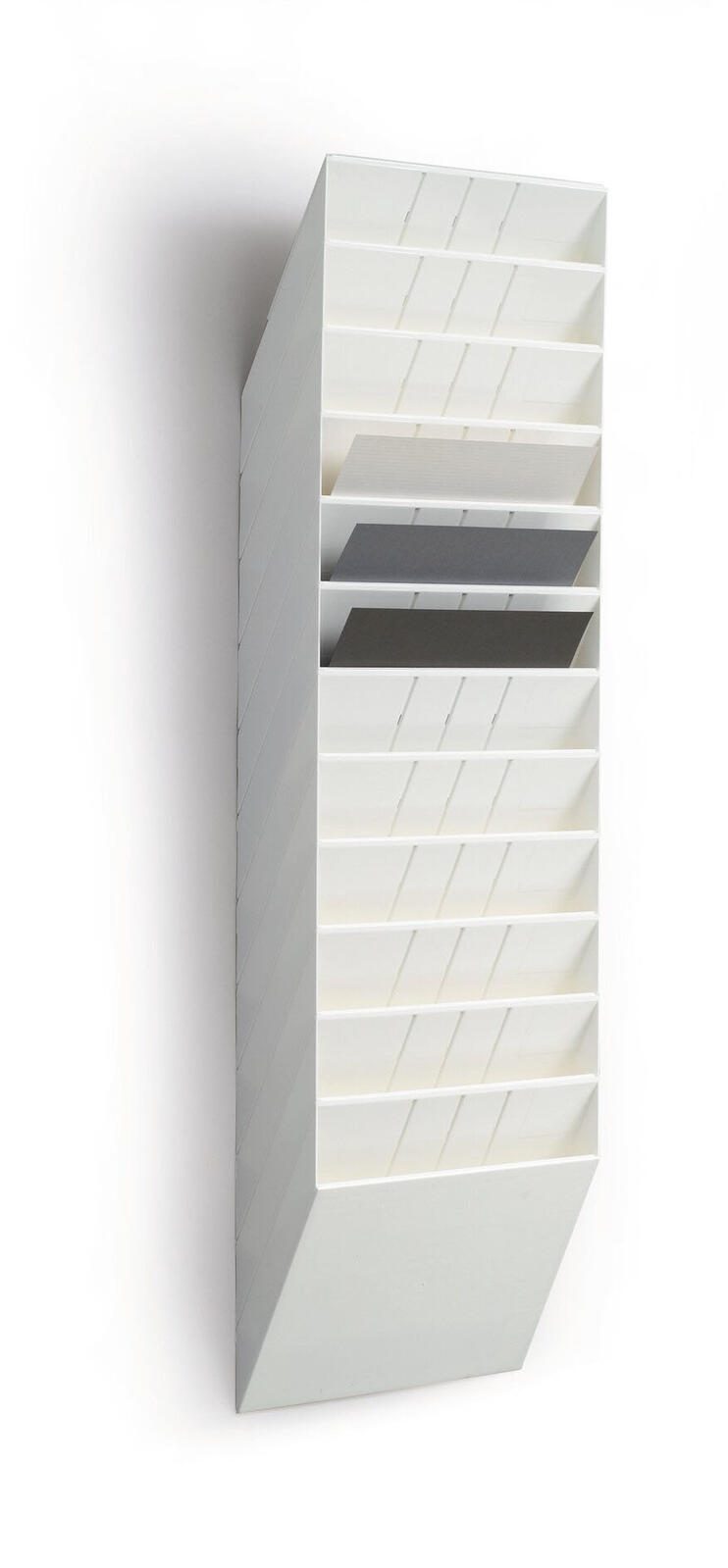 DURABLE FLEXIBOXX Wandprospekthalter DIN A4 12-Fach weiß