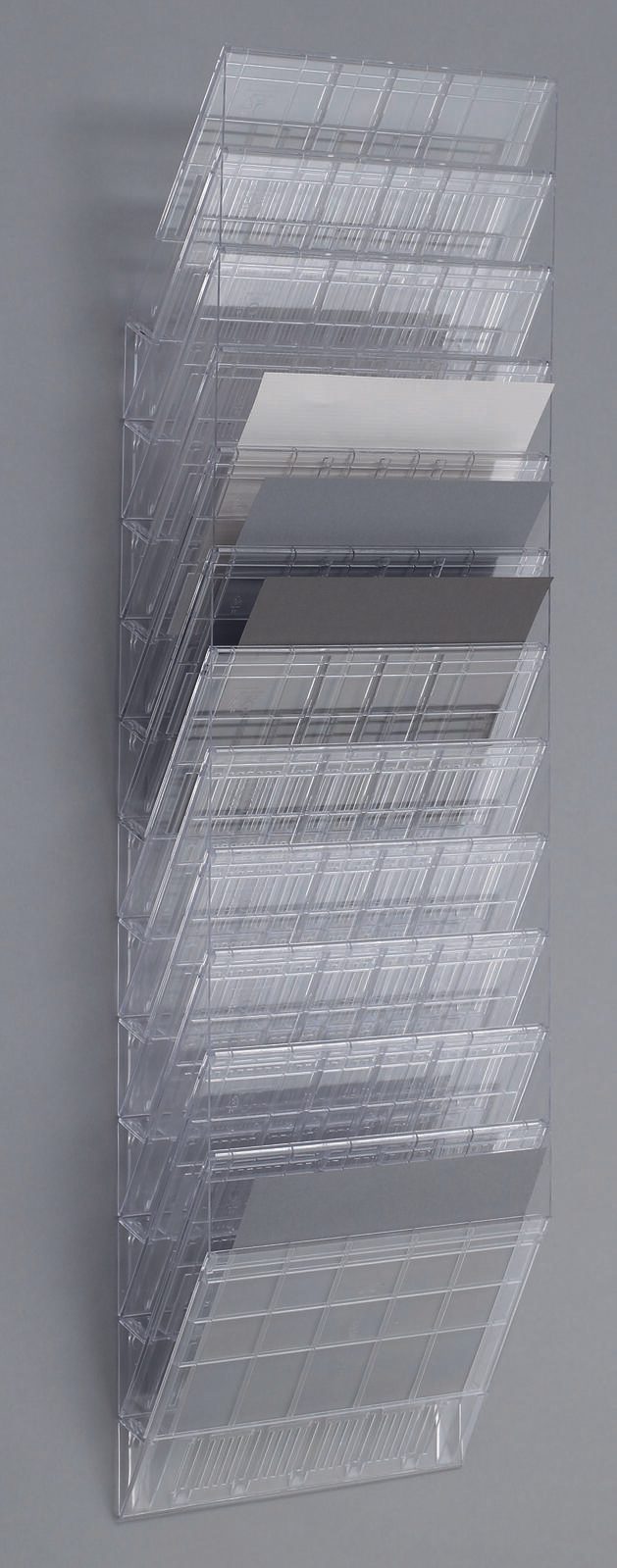 DURABLE FLEXIBOXX Wandprospekthalter DIN A4 12-Fach transparent