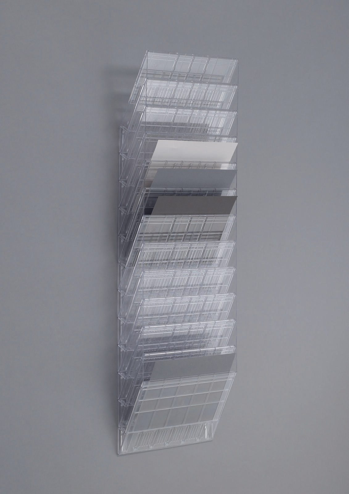 DURABLE FLEXIBOXX Wandprospekthalter DIN A4 12-Fach transparent