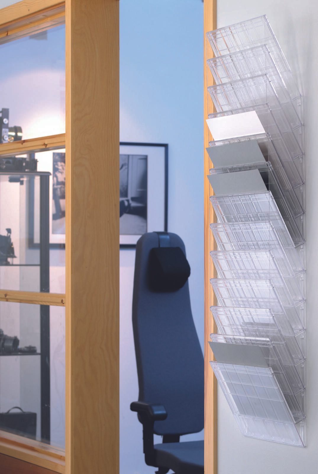 DURABLE FLEXIBOXX Wandprospekthalter DIN A4 12-Fach transparent