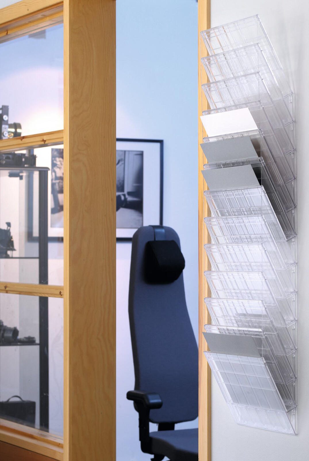 DURABLE FLEXIBOXX Wandprospekthalter DIN A4 12-Fach transparent