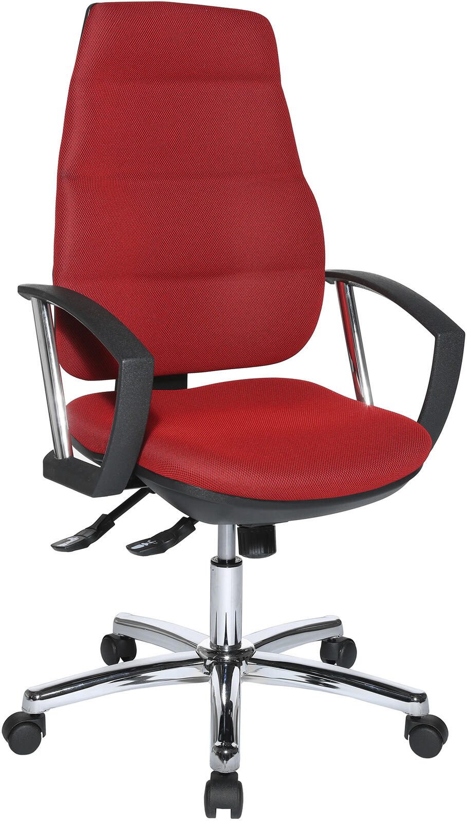 Bürostuhl Unni SY Deluxe rot, Gestell chrom