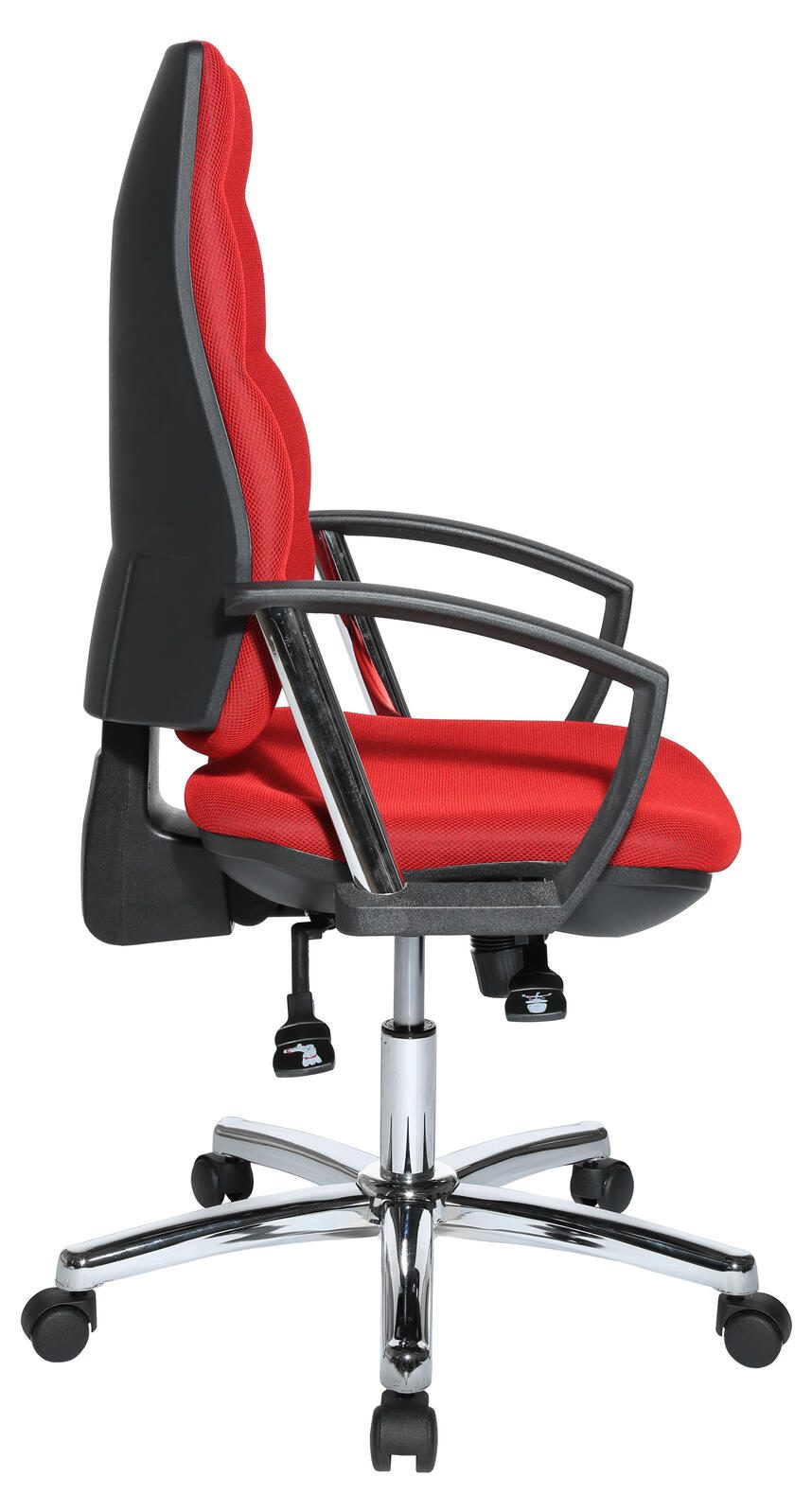 Bürostuhl Unni SY Deluxe rot, Gestell chrom