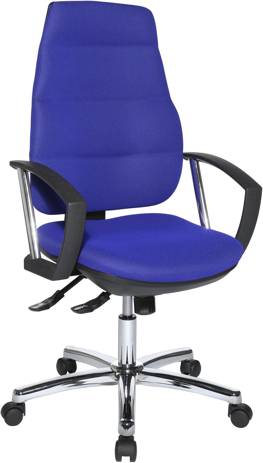 Bürostuhl Unni SY Deluxe blau, Gestell chrom