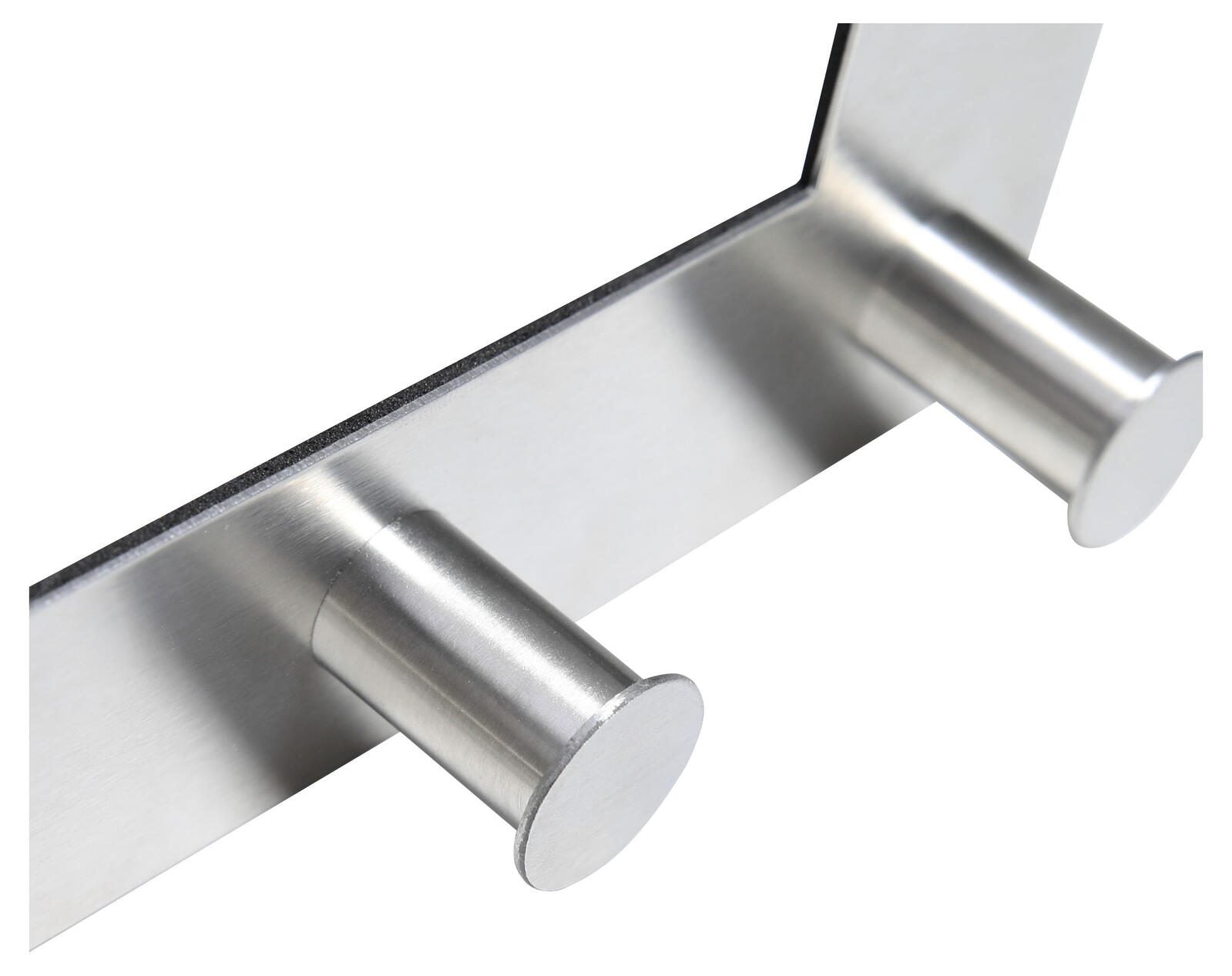 Türgarderobe mit 6 Haken edelstahl silber