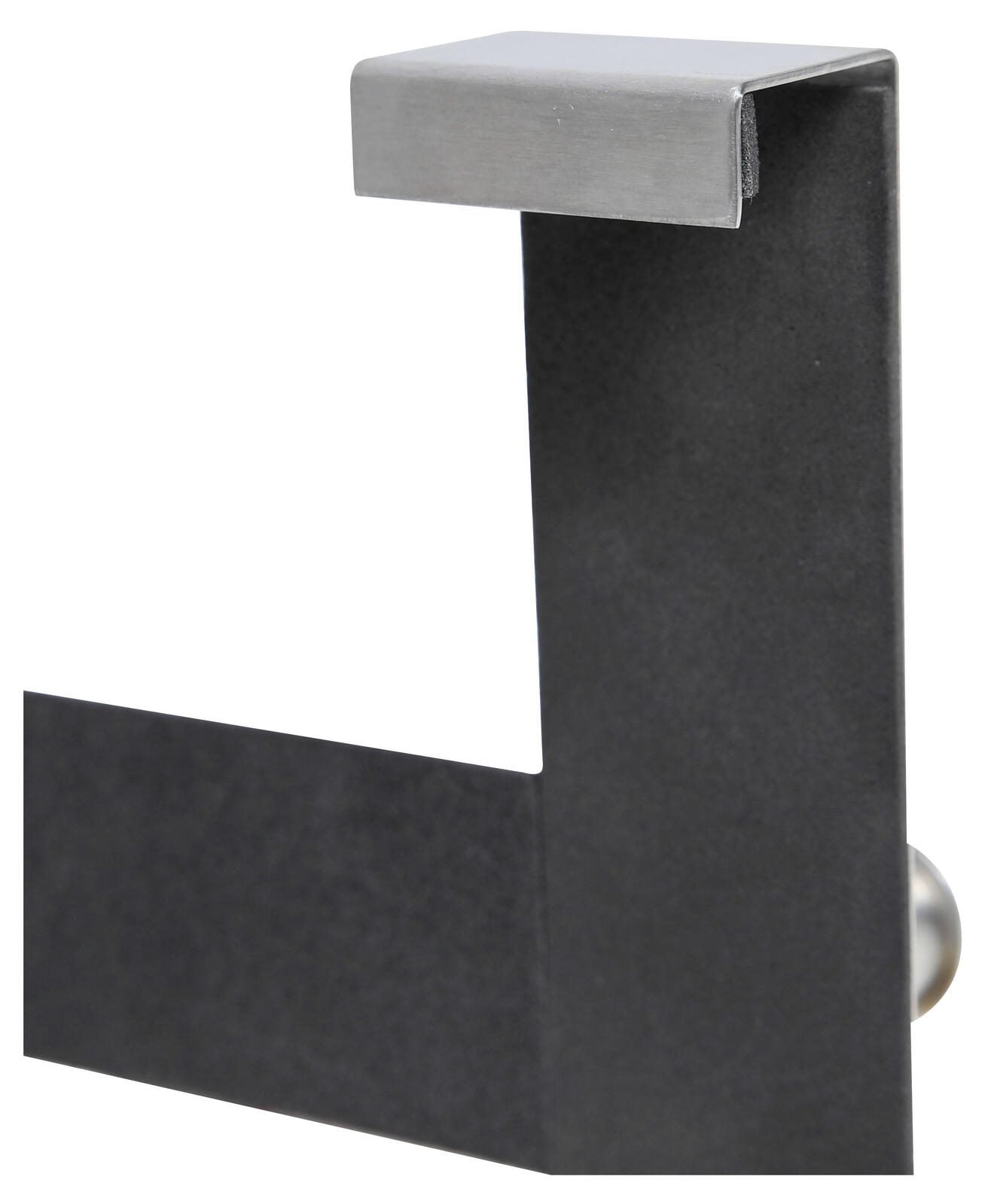 Türgarderobe mit 6 Haken edelstahl silber