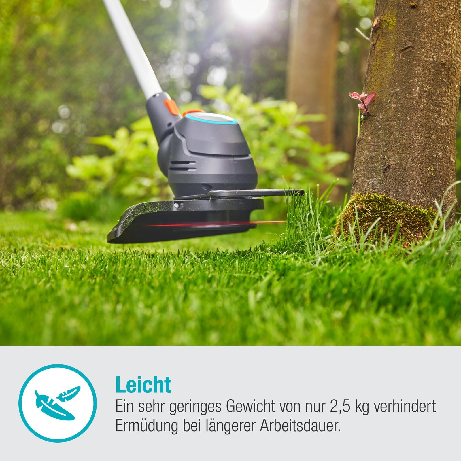 GARDENA ComfortCut Ready-To-Use Akku-Rasentrimmer-Set