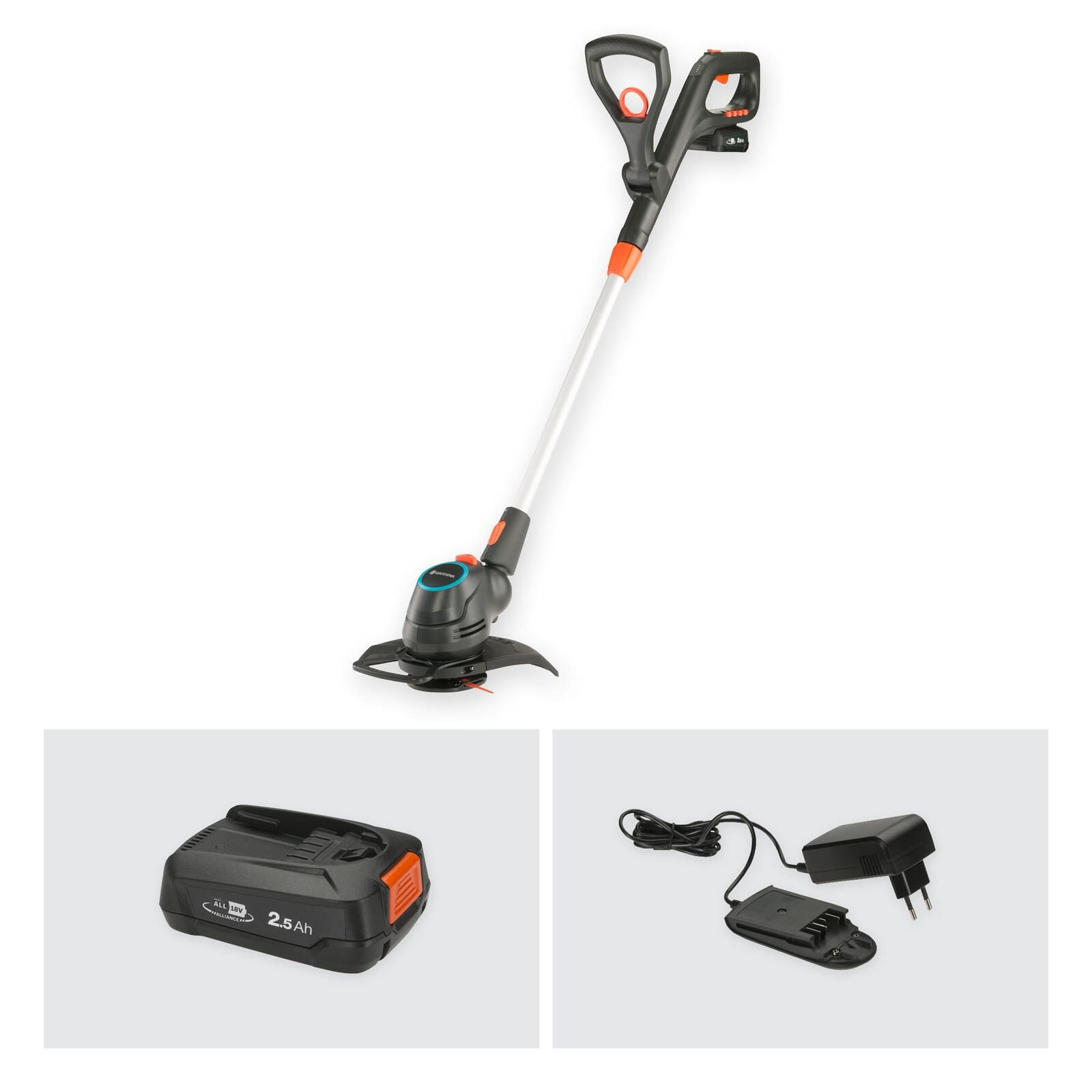 GARDENA ComfortCut Ready-To-Use Akku-Rasentrimmer-Set