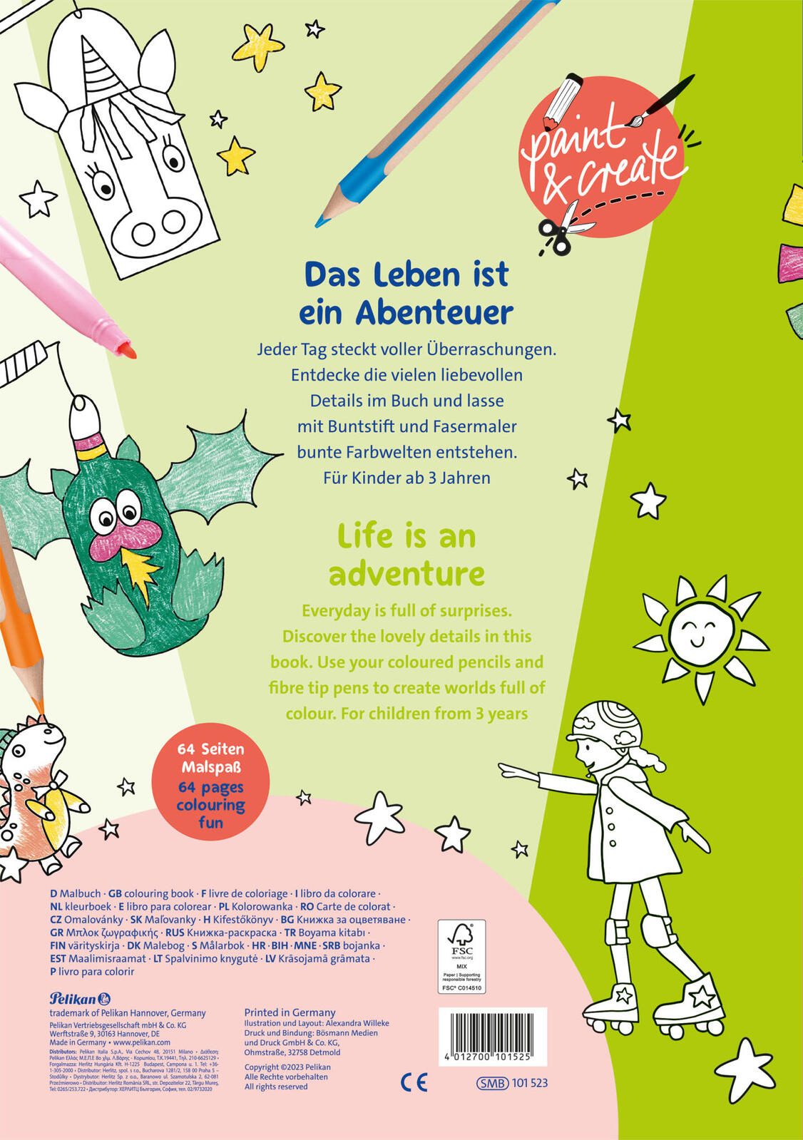 Pelikan Mein Abenteuer Leben Malbuch