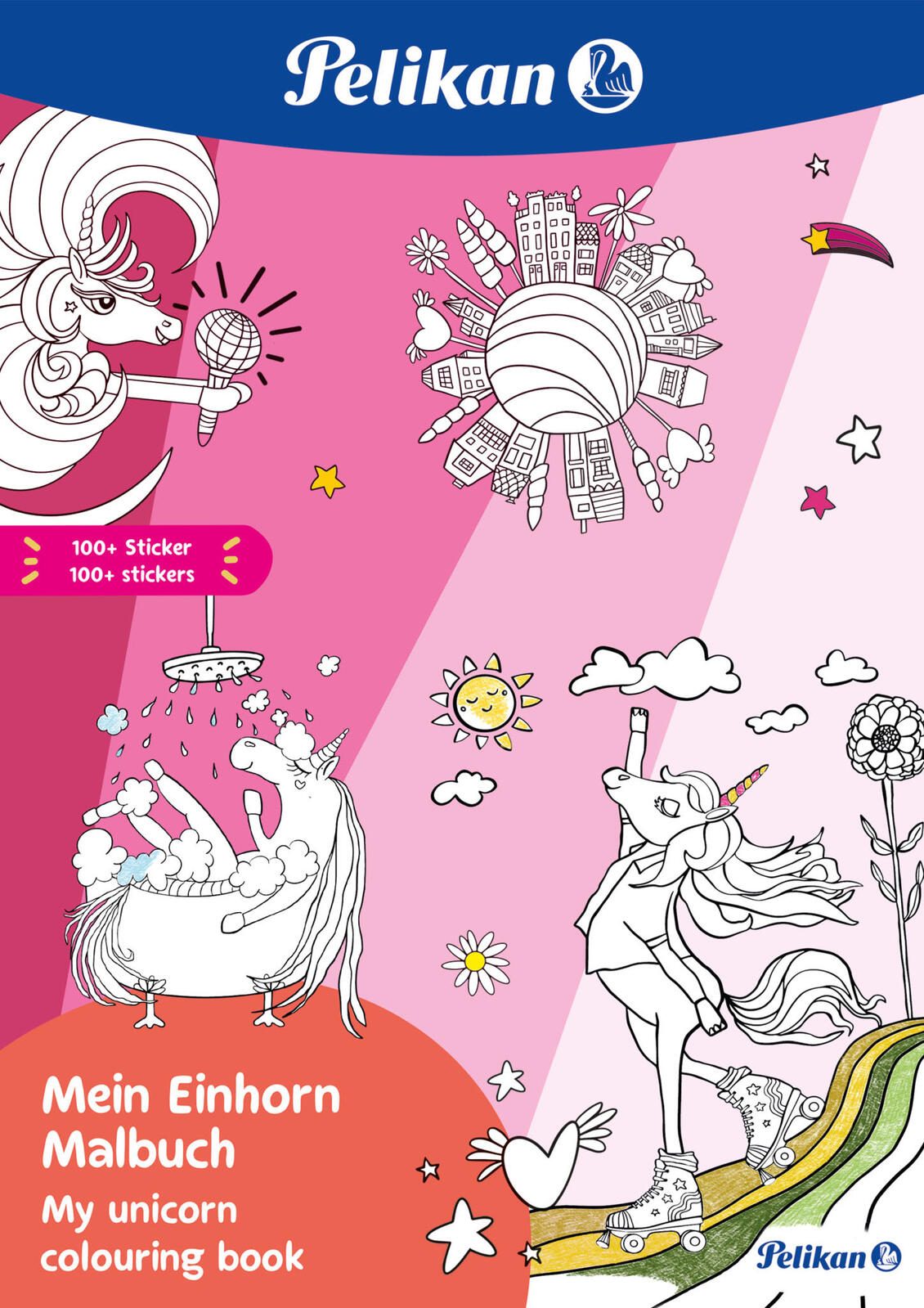 Pelikan Einhorn mit Sticker Malbuch