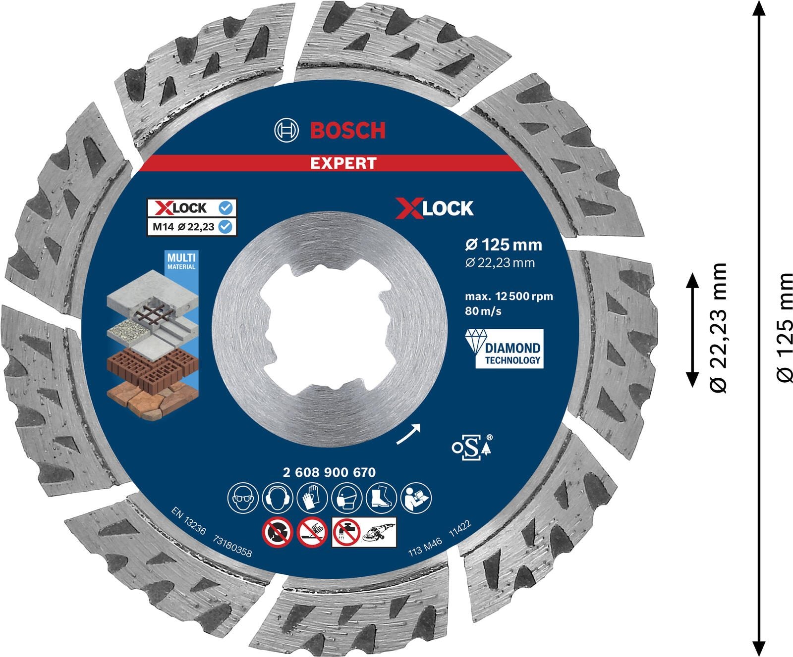 BOSCH Diamant-Trennscheibe 125 mm