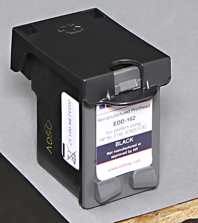 edding Druckerpatrone EDD-162 schwarz kompatibel zu HP 21XL (C9351AE)