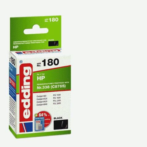 edding Druckerpatrone EDD-180 schwarz kompatibel zu HP 338 (C8765E)