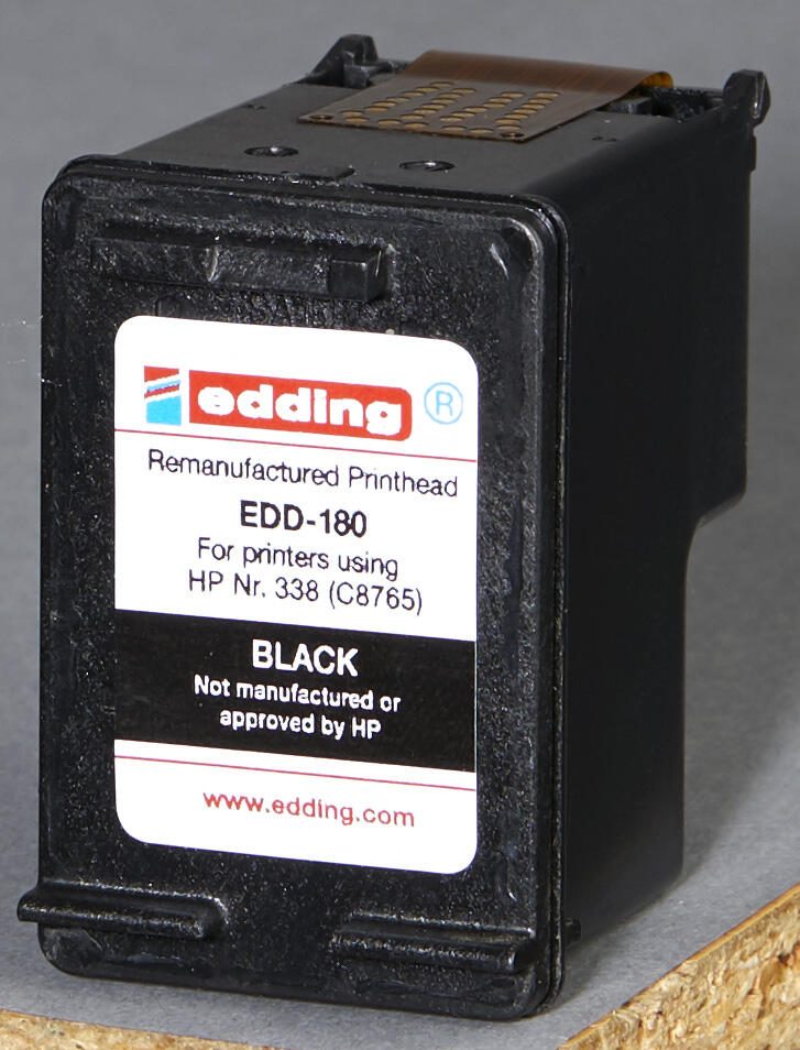 edding Druckerpatrone EDD-180 schwarz kompatibel zu HP 338 (C8765E)