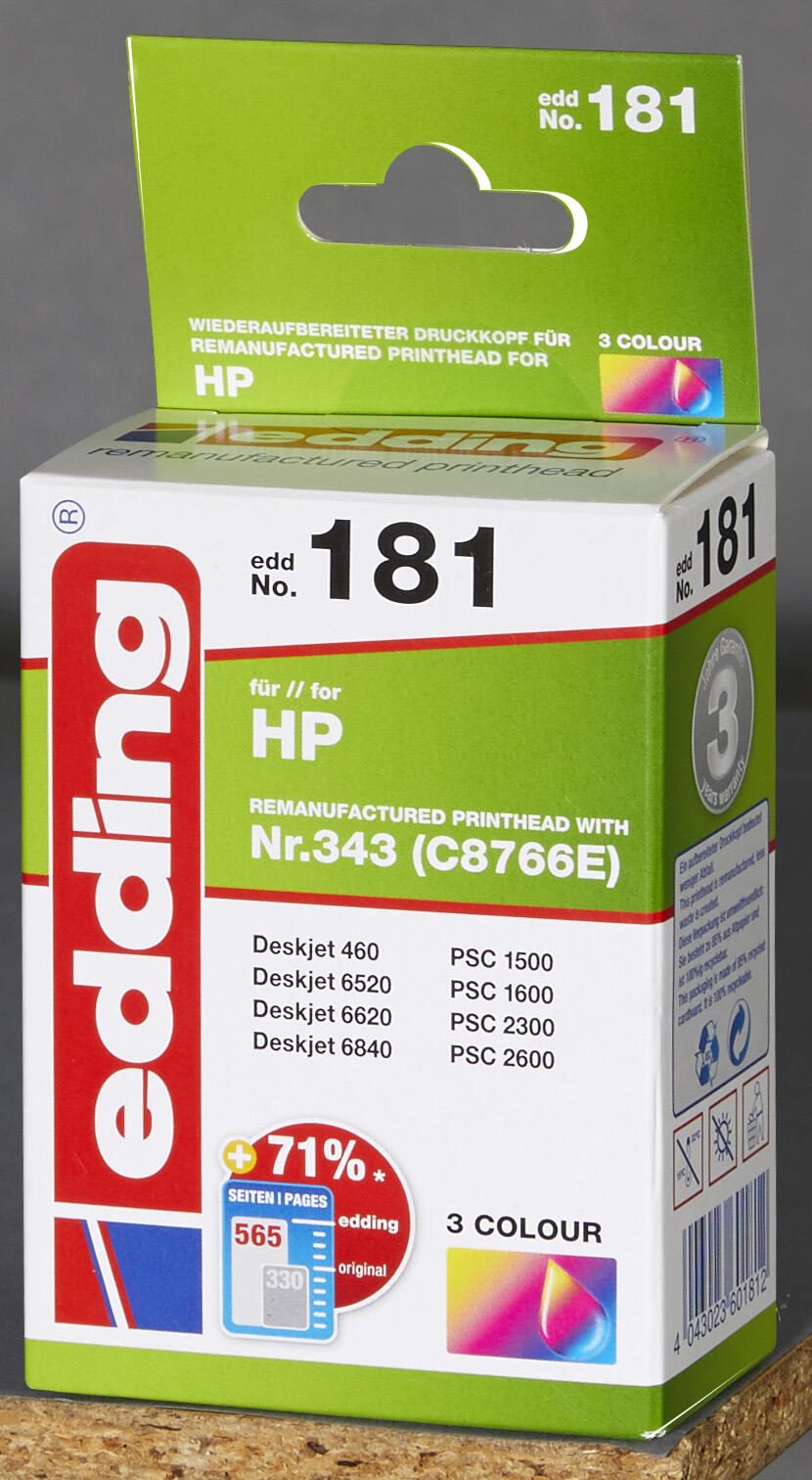 edding Druckerpatrone EDD-181 color kompatibel zu HP 343 (C8766EE)