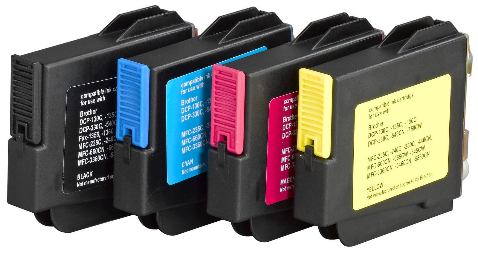 edding Druckerpatronen EDD-408 schwarz, cyan, magenta, gelb kompatibel zu brother LC-970/1000BK/C/M/Y, 4er-Set