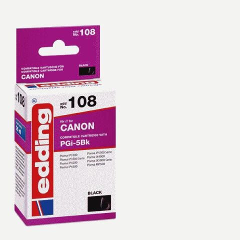 edding Druckerpatrone EDD-108 schwarz kompatibel zu Canon PGI-5 BK