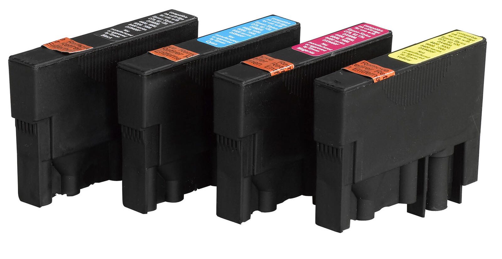 edding Druckerpatronen EDD-407 schwarz, cyan, magenta, gelb kompatibel zu EPSON T0715, 4er-Set