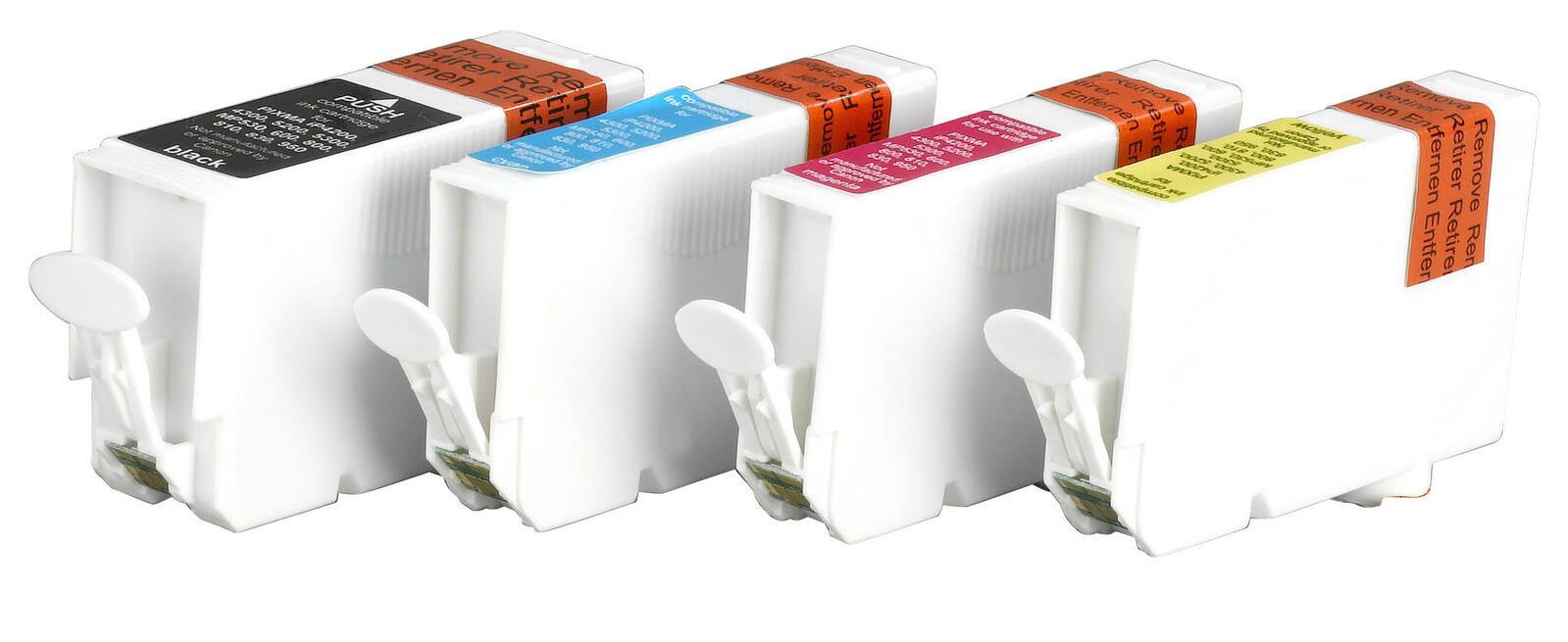 edding Druckerpatronen EDD-410 schwarz, cyan, magenta, gelb kompatibel zu Canon PGI-5 BK, CLI-8 C/M/Y, 4er-Set