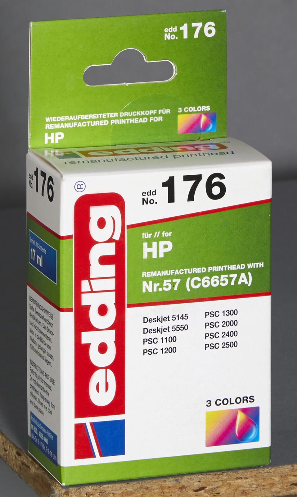 edding Druckerpatrone EDD-176 color kompatibel zu HP 57 (C6657AE)