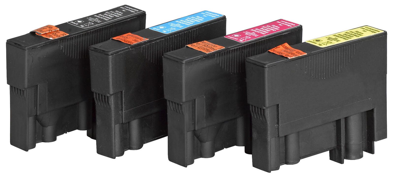 edding Druckerpatronen EDD-415 schwarz, cyan, magenta, gelb kompatibel zu EPSON T1295L, 4er-Set