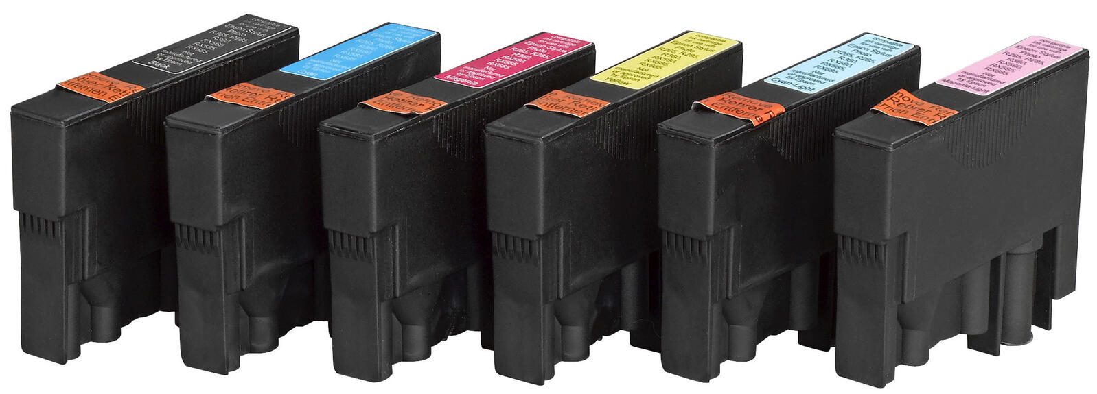 edding Druckerpatronen EDD-601 schwarz, cyan, magenta, gelb, light cyan, light magenta kompatibel zu EPSON T0807, 6er-Se