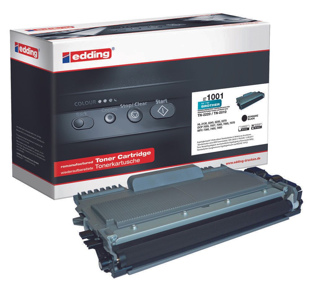 edding Toner EDD-1001 schwarz kompatibel zu brother TN-2220