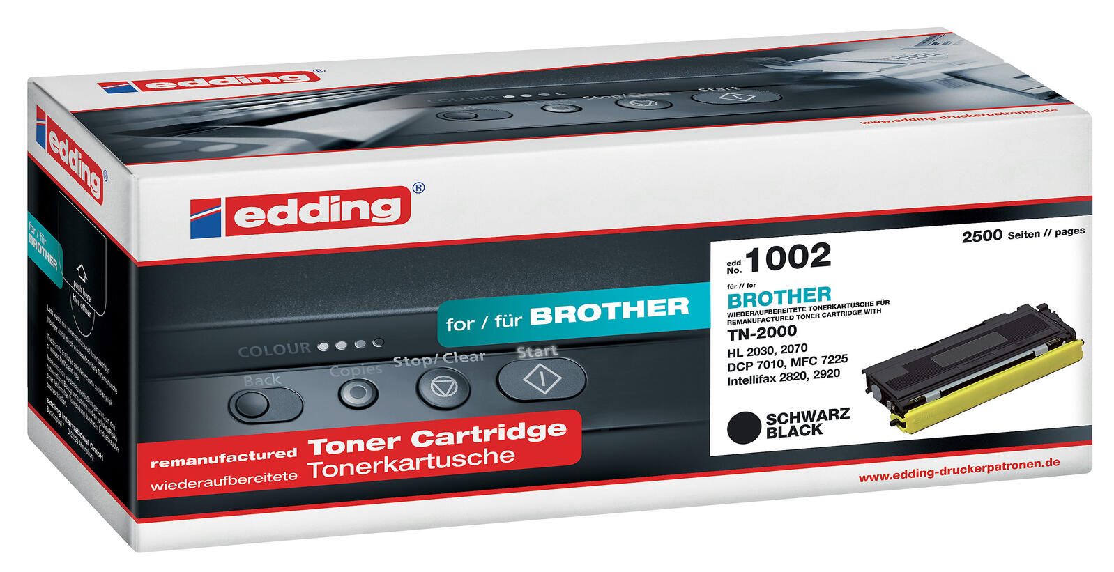 edding Toner schwarz kompatibel zu brother TN-2000