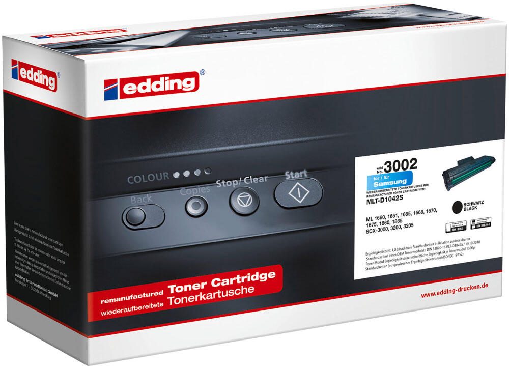 edding Toner schwarz kompatibel zu SAMSUNG MLT-D1042S (SU737A)