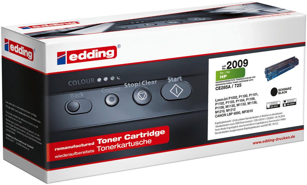 edding Toner EDD-2009 schwarz kompatibel zu HP 85A (CE285A)
