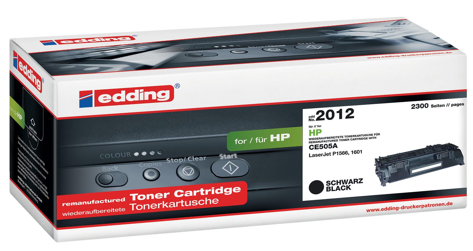 edding Toner EDD-2012 schwarz kompatibel zu HP 05A; Canon 719(CE505A; 3479B002AA)