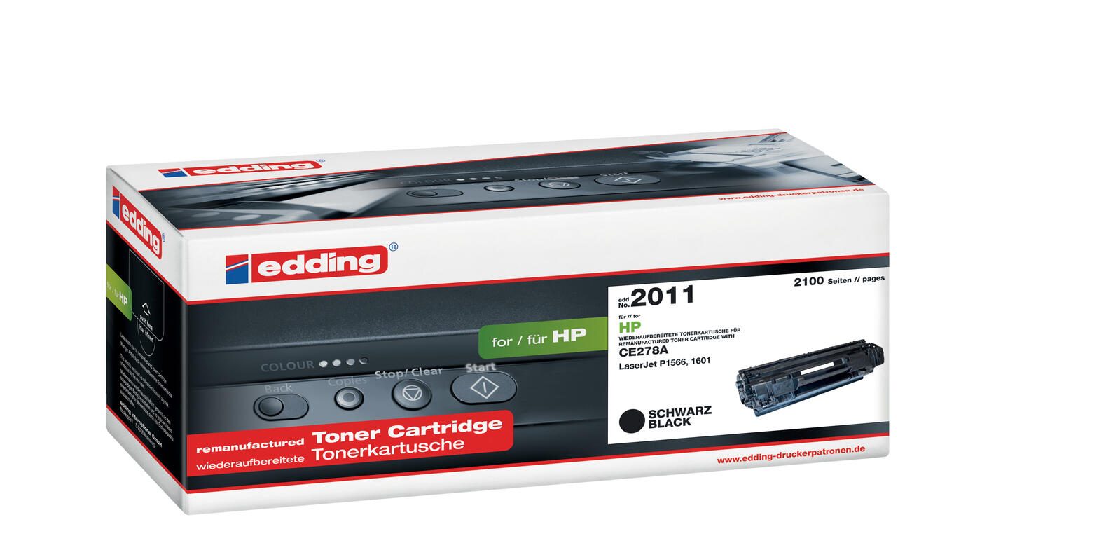 edding Toner EDD-2011 schwarz kompatibel zu HP 78A (CE278A)