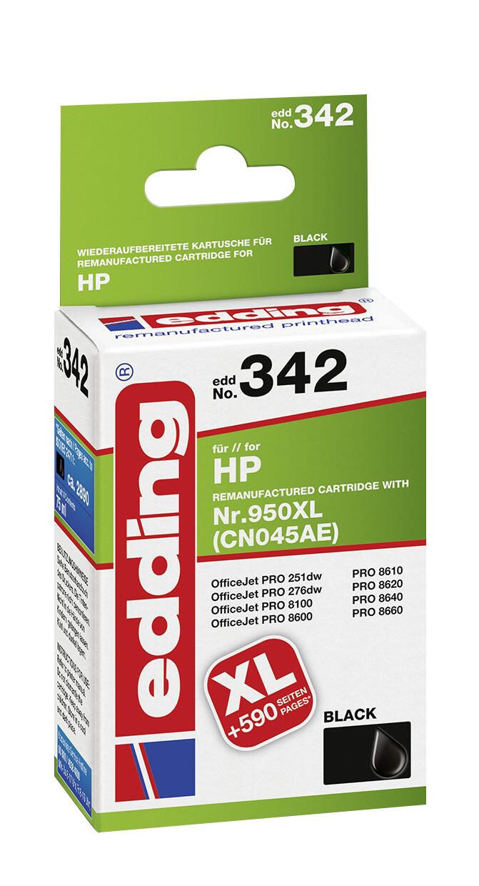 edding Druckerpatrone EDD-342 schwarz kompatibel zu HP 950XL (CN045AE)