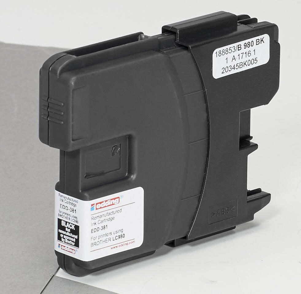 edding Druckerpatrone EDD-381 schwarz kompatibel zu brother LC-980BK