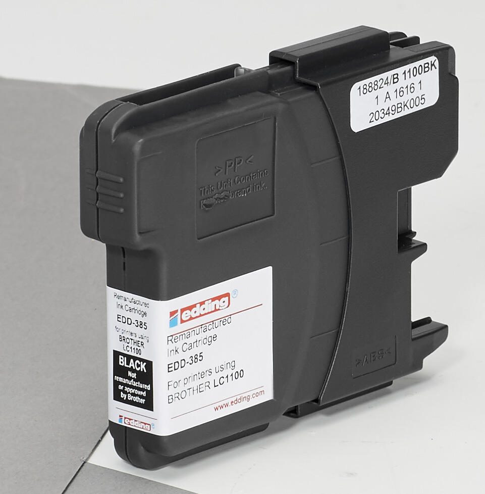 edding Druckerpatrone EDD-385 schwarz kompatibel zu brother LC-1100BK