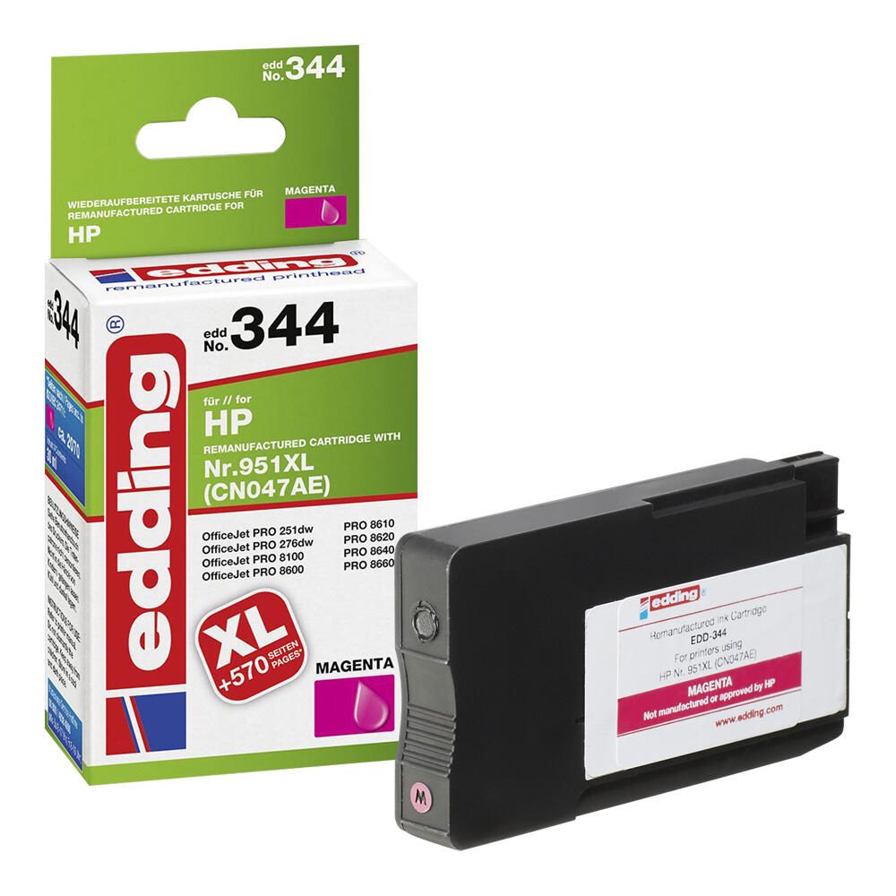 edding Druckerpatrone EDD-344 magenta kompatibel zu HP 951XL (CN047AE)