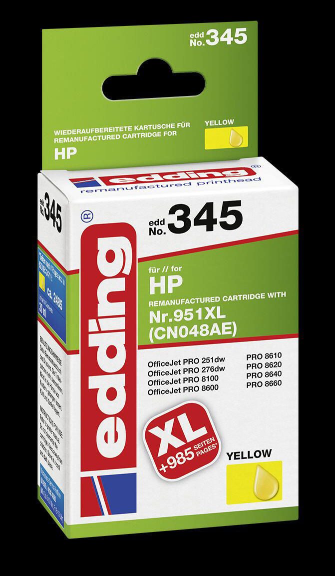edding Druckerpatrone EDD-345 gelb kompatibel zu HP 951XL (CN048AE)