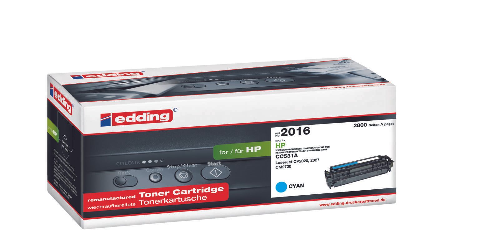 edding Toner EDD-2016 cyan kompatibel zu HP 304A (CC531A)