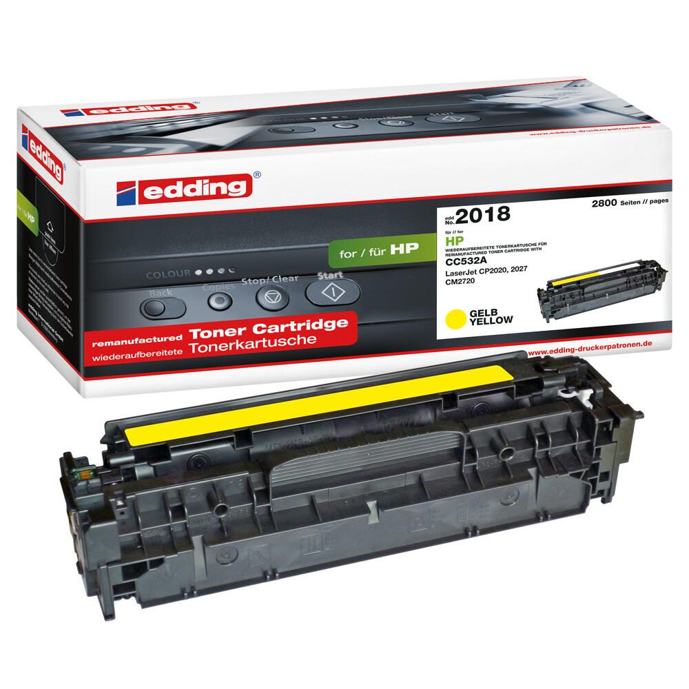 edding Toner EDD-2018 gelb kompatibel zu HP 304A (CC532A)