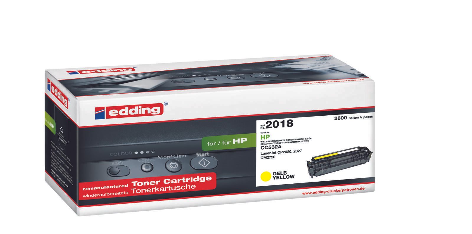 edding Toner EDD-2018 gelb kompatibel zu HP 304A (CC532A)
