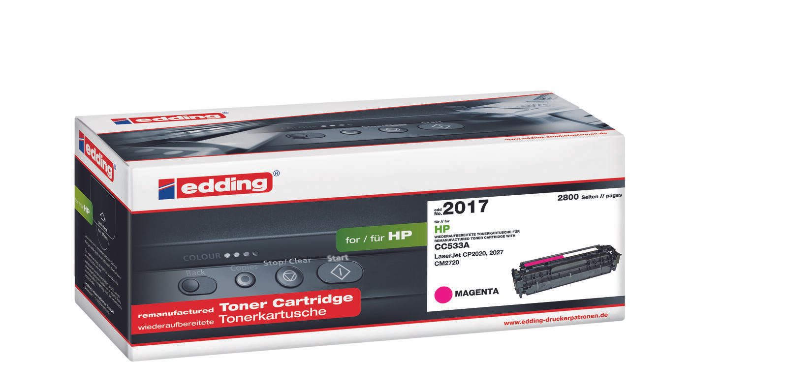 edding Toner EDD-2017 magenta kompatibel zu HP 304A (CC533A)