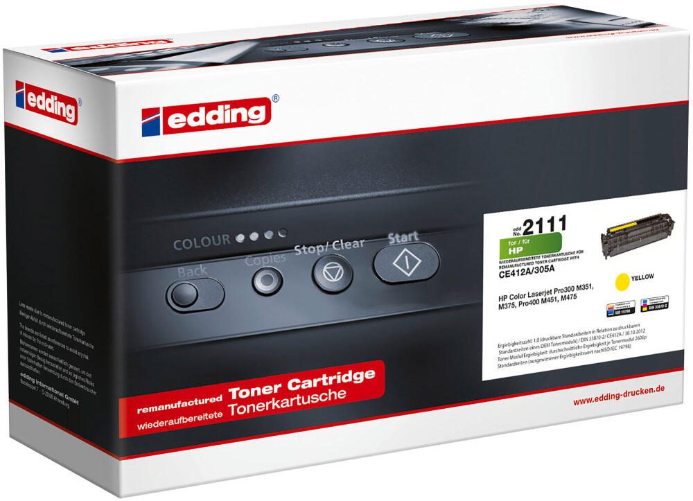 edding Toner EDD-2111 gelb kompatibel zu HP 305A (CE412A)