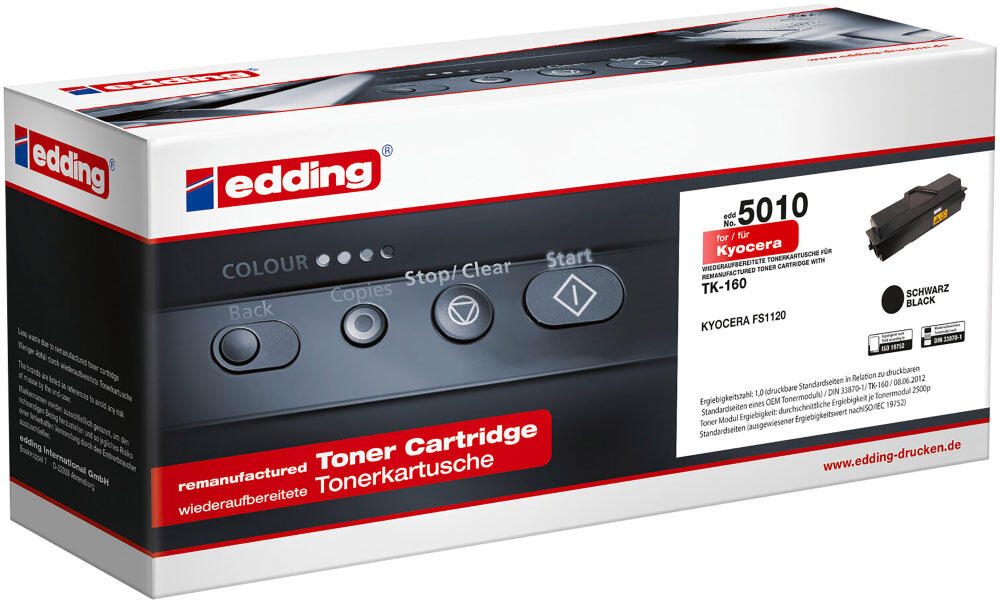 edding Toner EDD-5010 schwarz kompatibel zu KYOCERA TK-160