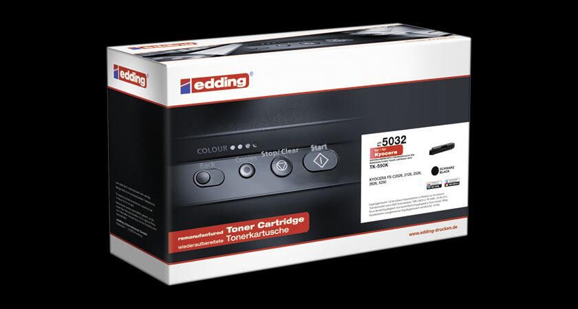 edding Toner EDD-5032 schwarz kompatibel zu KYOCERA TK-590K