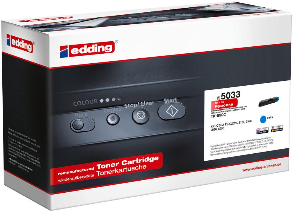 edding Toner EDD-5033 cyan kompatibel zu KYOCERA TK-590C