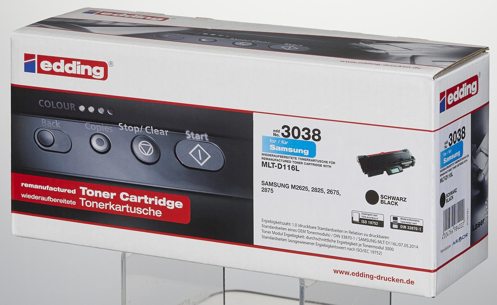 edding Toner EDD-3038 schwarz kompatibel zu SAMSUNG MLT-D116L (SU828A)